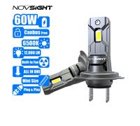 NOVSIGHT H7 LED Fari per auto Lampadine per fari anteriori automatici Fendinebbia 60W 12000LM 6500K Mini1:1 Wireless ALL in UNO con ventola Canbus Free
