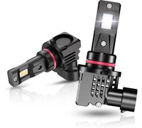 NOVSIGHT Kit Conversione 9005/HB3/H10 Lampadine Bulbi LED Auto, Faro LED Automatici 10000LM / Coppia 55W / Coppia 6000K Bianco, Lampade Sostitutive per Lampadine Alogene/Xenon