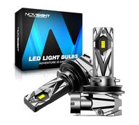 NOVSIGHT Lampadine H11 LED - 60W 20000LM H11/H8/H9 Lampadina per fari, Dimensioni Mini 1:1，6500K bianco 12V Luce con ventola, Plug and Play, IP68 impermeabile, Confezione da 2