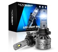 NOVSIGHT Pair 60W 9012 HIR2 LED Headlight Conversion Bulbs Kit 6500K Super White