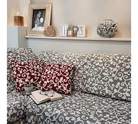 NOVUM SELECTION Copritutto divano grande telo copridivano grand foulard divano grandfoulard cotone letto matrimoniale singolo stampato shabby copripoltrona (GREY CM 180X280)