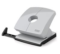Novus 025 - 0615 perforatore, guida di scorrimento con formato predefiniti, interamente in metallo con kunstoffummanteltem Oberteil, 30 fogli, Grigio