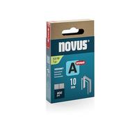 Novus 042-0778 - Morsetti a filo fine tipo A 53, 10 mm (larghezza dorso: 11,3 mm, larghezza filo: 0,75 mm, 800 pezzi, durezza super resistente, materiale: filo d'acciaio zincato)