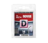 Novus Punti Metallici D 53 F Da 14 Mm di Lunghezza per Il Fissaggio di Pellicole, Etichette, Rivestimenti in Alluminio, Carta, 600 Pezzi, 042-0378