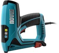 Novus Spillatrice elettrica J-150 (per graffette a filo fine fino a 14 mm e chiodi fino a 16 mm e graffette a martello H, peso: 1,6 kg, colore blu, pinzatrice a mano, pistola per spillatrice) 031-0360