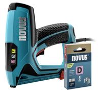 Puntatrice elettrica Novus Tools J-151 Set + 1200 clip a filo piatto - Pinzatrice elettrica professionale & pistola per unghie - per unghie 16 mm e clip a filo piatto 6 - 14 mm - fissaggio di