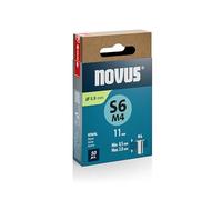 NOVUS TOOLS Dadi per rivetti ciechi in acciaio, diametro 5,9 mm, filettatura M4, lunghezza 11 mm, 50 dadi rivetti, lunghezza morsetto 0,5 - 2,0 mm, ideale per fissaggio in lamiere di acciaio e