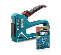 NOVUS TOOLS Set di 1800 graffette a mano J-15 per legno, tessuti e pellicole con alloggiamento in plastica ABS per filo fine e clip a filo piatto da 4 a 10 mm