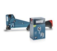NOVUS TOOLS Set di 5000 graffette professionali in metallo pieno con sistema di ricarica rapida, piastra antiurto e impugnatura morbida, per clip a filo piatto tipo 11 da 6 a 14 mm