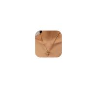 NOVYRA Collana con croce grossa da donna a strati dorati, collana vintage con ciondolo a forma di croce non si ossida, gioielli da donna, adjustable, Metallo, Nessuna pietra preziosa
