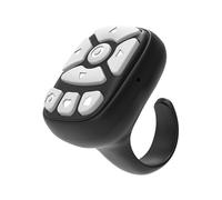 Novzix TikTok Scrolling Ring Microfono Telecomando, Fingertip Wireless Bluetooth Remote Control; per iPhone, Google Pixel, Samsung Phone (nero)