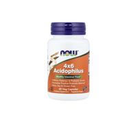 NOW Acidophilus 4X6, 60 capsule vegetali Miscela di sei colture batteriche, integratore alimentare
