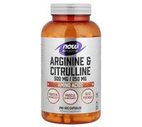 NOW Arginina e Citrullina, 240 capsule vegetali