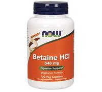 Betaina HCL 648 mg 120 Capsule Vegetali Now Foods