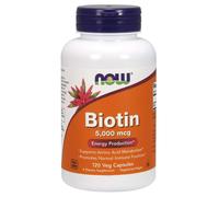 NOW Biotina, 5000 ug, 120 capsule vegetali