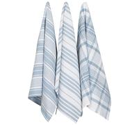 Now Designs Asciugamani da cucina Jumbo in cotone intrecciato, colore blu ardesia, set da 3
