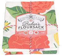 Now Designs Cotton Floursack Bakers-Set di 3 Sacchi per Fiori, Cotone, S, 3 unità