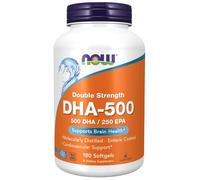 NOW DHA-500, 500 DHA/250 EPA, Omega 3, 180 capsule molli