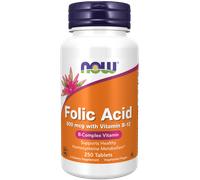Now Foods Folic Acid 800mcg + B-12 25mcg (250 Compressa)