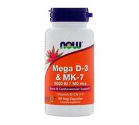 NOW FOOD MEGA D-3 & MK-7 5000 IE / 180 MCG 60 VEGE KAPS