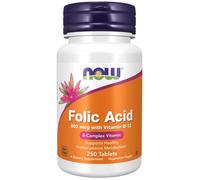 Now Foods Folic Acid 800mcg + B-12 25mcg (250 Compressa)