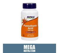 Now Foods Acido Pantotenico Con B - Complex Vitamina No-Ogm 500mg 100 Pillole