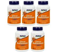 NOW Foods Agrumi Bioflavonoidi 1400mg 5X100 Capsule Acido Ascorbico/Rutina/