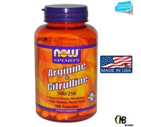 NOW FOODS Arginine e Citrulline 120 cps Aminoacidi Arginina Citrullina tonico GH