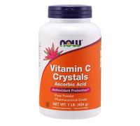 NOW FOODS Ascorbic Acid Pure Powder 455g Vitamin C Crystals - acido ascorbico