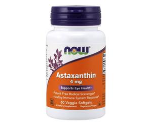 NOW FOODS Astaxanthin 4 mg 60 perle vegetali - Astaxantina