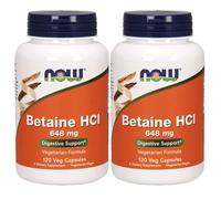 Betaina HCL 648 mg 120 Capsule Vegetali Now Foods