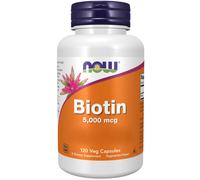 Now Foods, biotina, 5000mcg, 120 capsule veg. - spedizione lampo