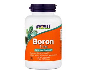 NOW FOODS Boron, 3mg - 250 caps - Boro - supporto strutturale