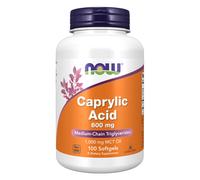 NOW FOODS Caprylic Acid 600 mg 100 softgels (+1000mg MCT oil)