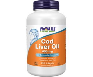 Now Foods Cod Liver Oil 650mg 250 Softgels