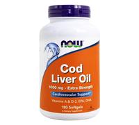 NOW Foods Cod Liver Oil olio di fegato di merluzzo 1000 mg 180 capsule NOW1744