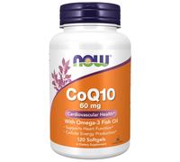 NOW Foods CoQ10 con olio di pesce e Omega-3 60 mg. 120 Softgels NOW3166