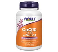 NOW FOODS CoQ10 60mg, con Omega-3, 120 softgels - salute cardiovascolare