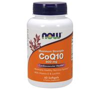 Now Foods CoQ10 Co-Enzima Q10 + Lecitina & Vitamina E Pillole & Lozenges 3 Sizes
