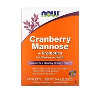 Now Foods Cranberry Mannosio + probiotici per donna, 24 confezioni, 6 g ciascuna