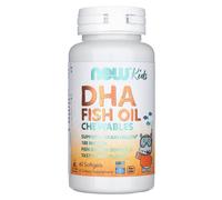 Now Foods, DHA Kids Fish Oil Chewable, 60 capsule molli - spedizione lampo
