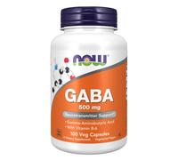 NOW Foods Ga-ba 500mg + vitamin B-6 100 Vegetable Capsules NOW0087