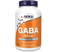 GABA 750 mg 100 capsule vegetali Now Foods
