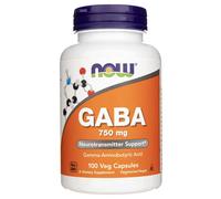 Now Foods GABA 750 mg - 100 capsule vegetali