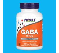 NOW FOODS, GABA Con Vitamina B6 750Mg 100 Capsule Vegetali PREZZO SUPER