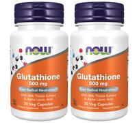 Now Foods GLUTATIONE 500mg 2X30 O 1X60 L-Glutathione Acido Alfa Lipoico Kosher