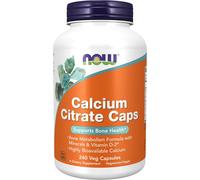 NOW Foods Integratori, Citrato Di Calcio Con Vitamina D, Magnesio 240Caps