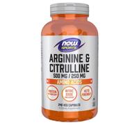 Now Foods L-Arginina 500 mg e L-Citrullina 250 mg - 240 capsule