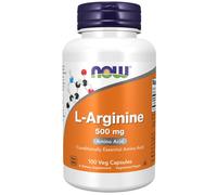 Now Foods L Arginine 500mg 100 Capsule vegane Aminoacido Vegetariano Testato in