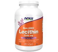 Now Foods Lecithin Lecitina (Lecitina non OGM) 1200 mg, 400 capsule in gel